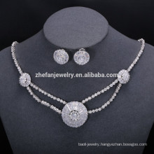 CZ Diamond sets designs elegant Costume jewelry set for women